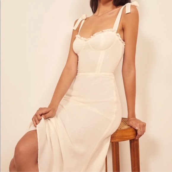 Reformation Nikita Dress - Ivory - Sz 0 - Picture 2 of 6